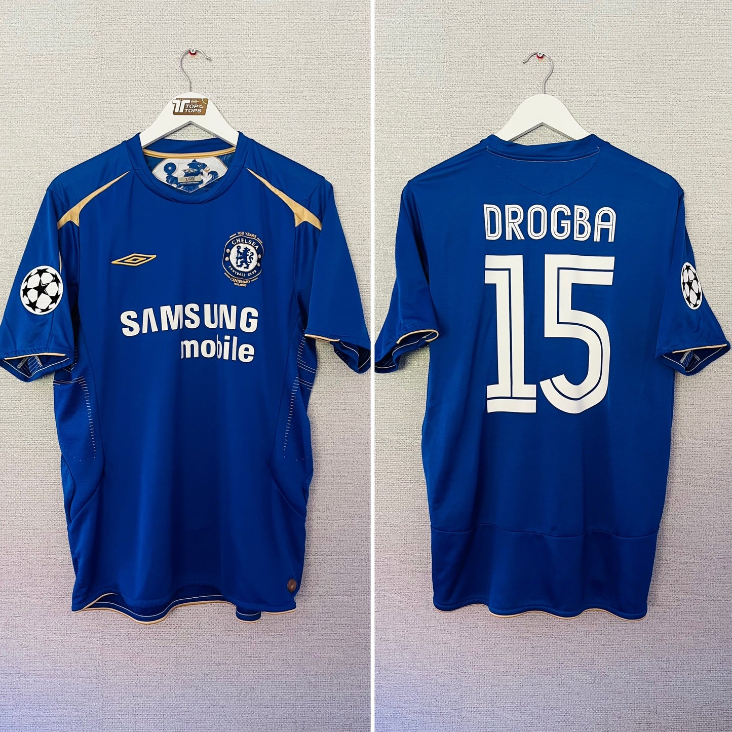 Chelsea home football shirt 2005/06 Drogba Medium