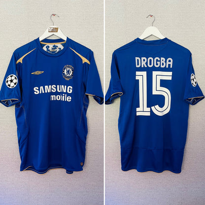 Chelsea home football shirt 2005/06 Drogba Medium