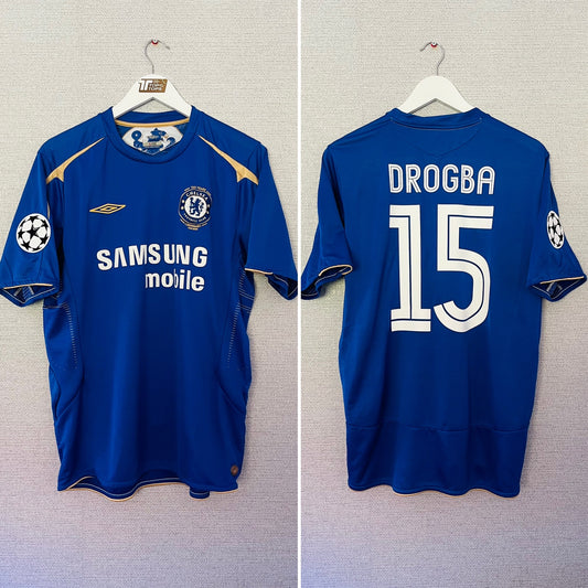 Chelsea home football shirt 2005/06 Drogba Medium