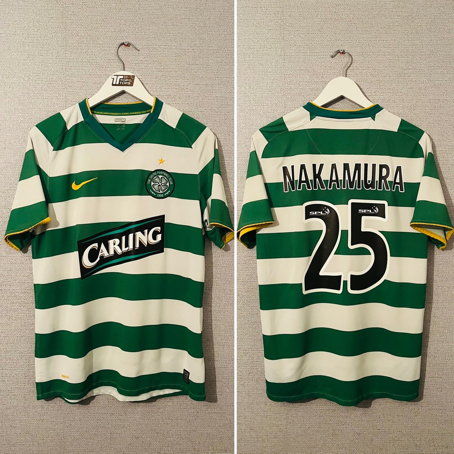 Glasgow Celtic home football shirt 2008/09 Nakamura Medium