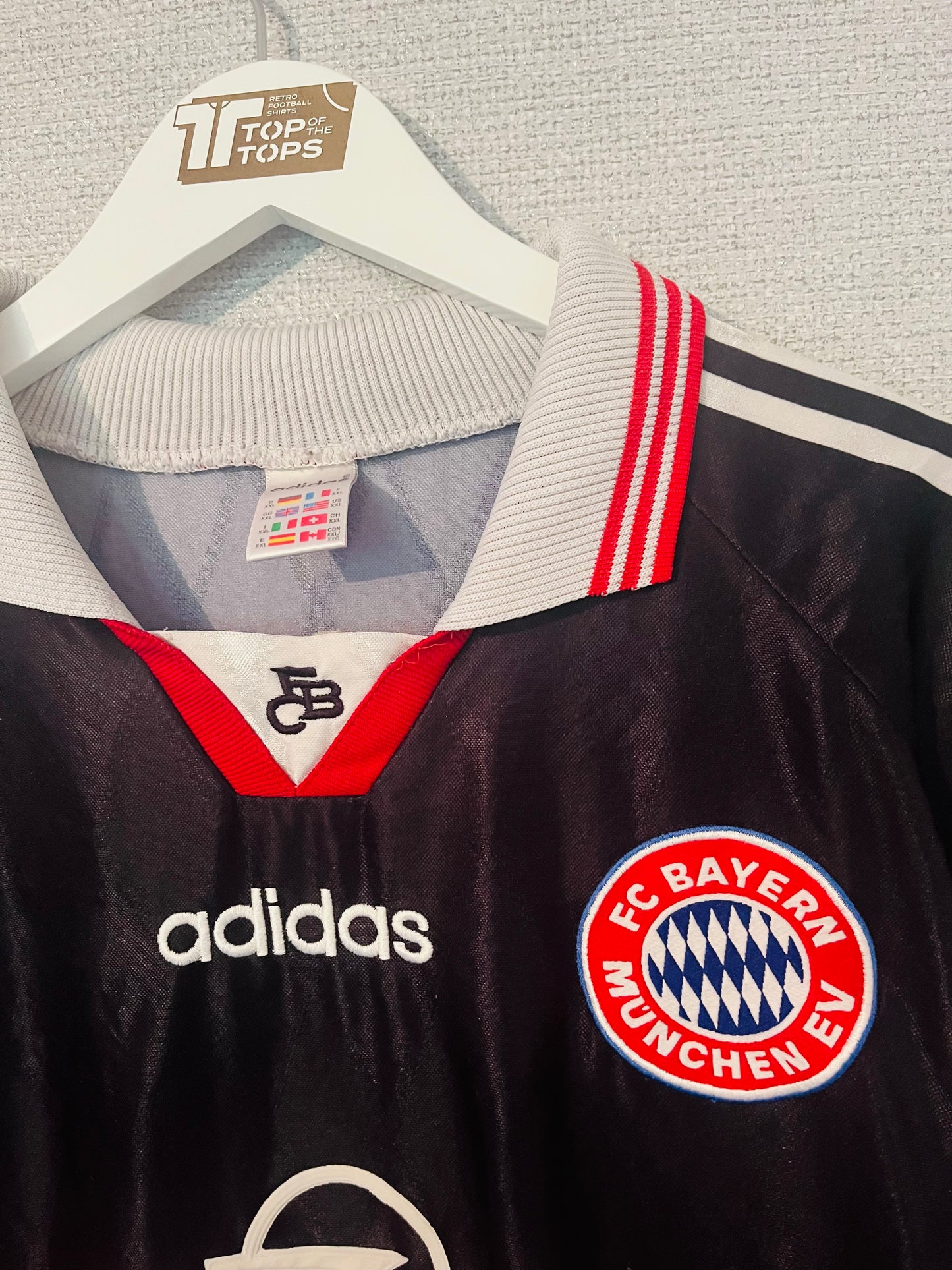 Bayern Munich home football shirt 1997/98 Effenberg XXL