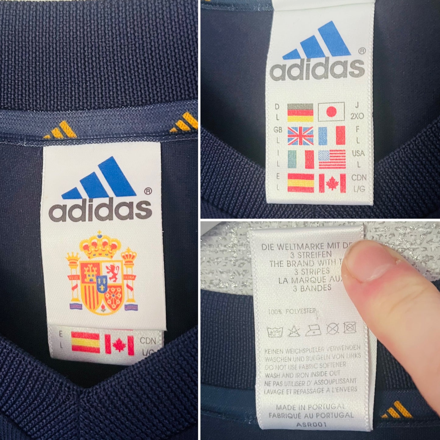 Spain away football shirt            W/C 2002 Raul Large