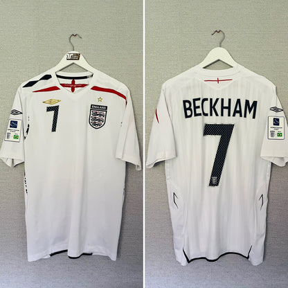 England home football shirt 2007/08 Beckham Large