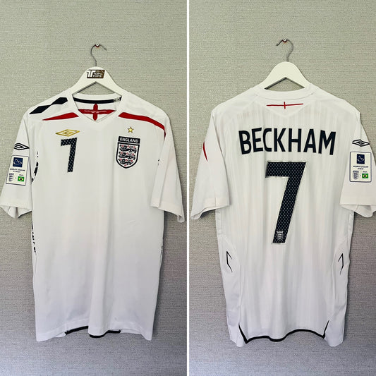 England home football shirt 2007/08 Beckham Large