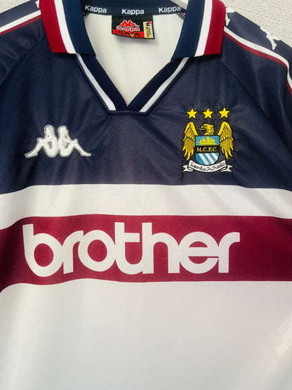 Manchester City away football shirt 1997/98 Large