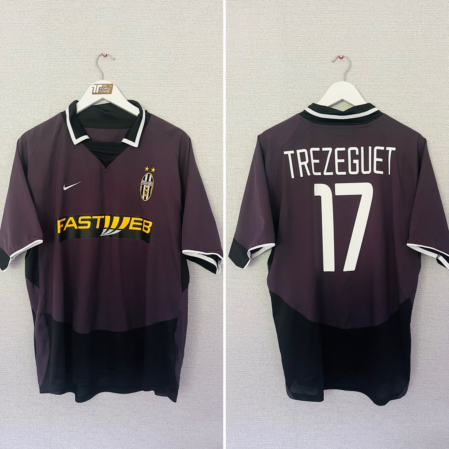 Juventus third football shirt 2003/04 Trezeguet XL
