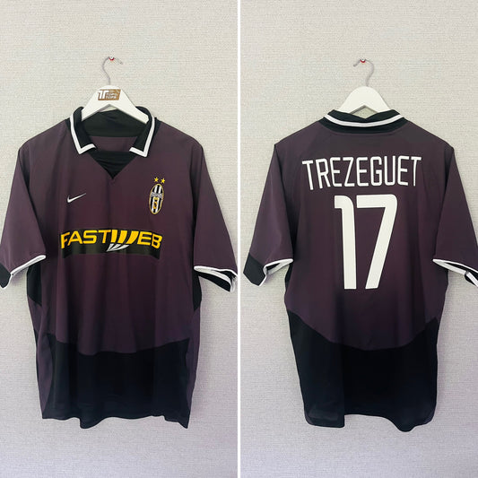 Juventus third football shirt 2003/04 Trezeguet XL