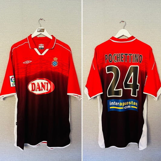 Espanyol away football shirt 2003/04 Pochettino XXL