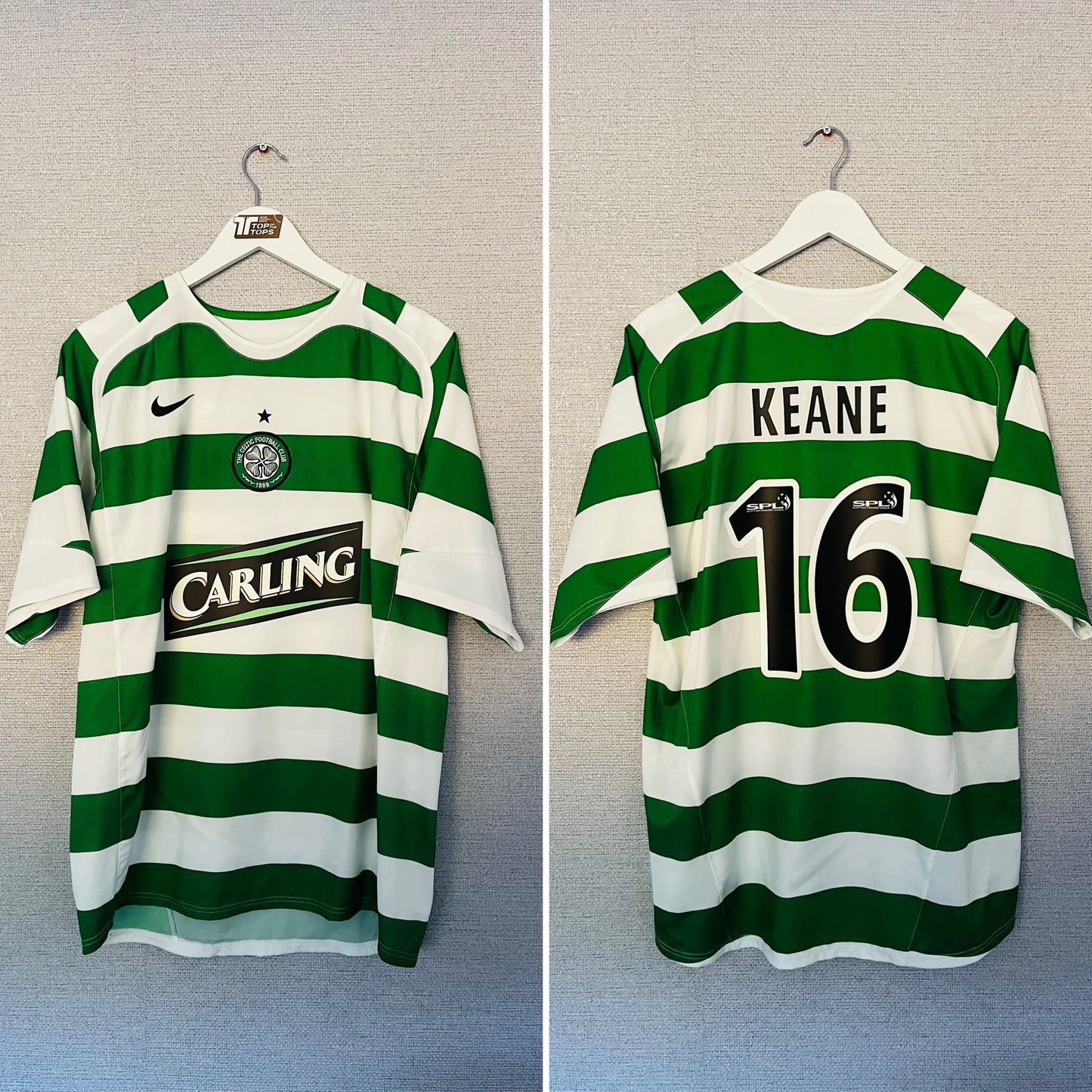 Glasgow Celtic home football shirt 2005/07 Keane Large