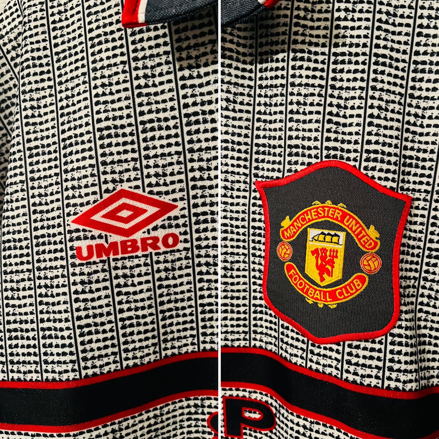 Manchester United away football shirt 1995/96 Cantona XL