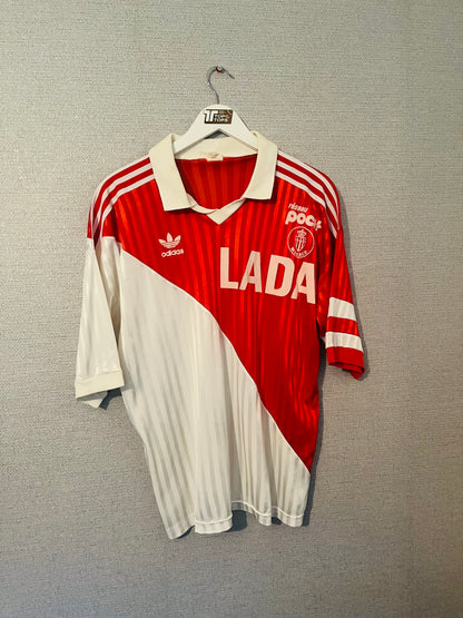 Monaco home football shirt 1990/91 Large