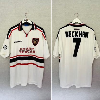 Manchester United away football shirt 1997/99 Beckham XXL