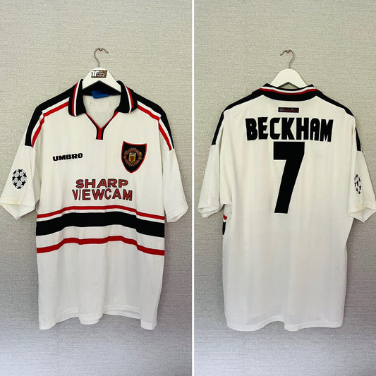 Manchester United away football shirt 1997/99 Beckham XXL