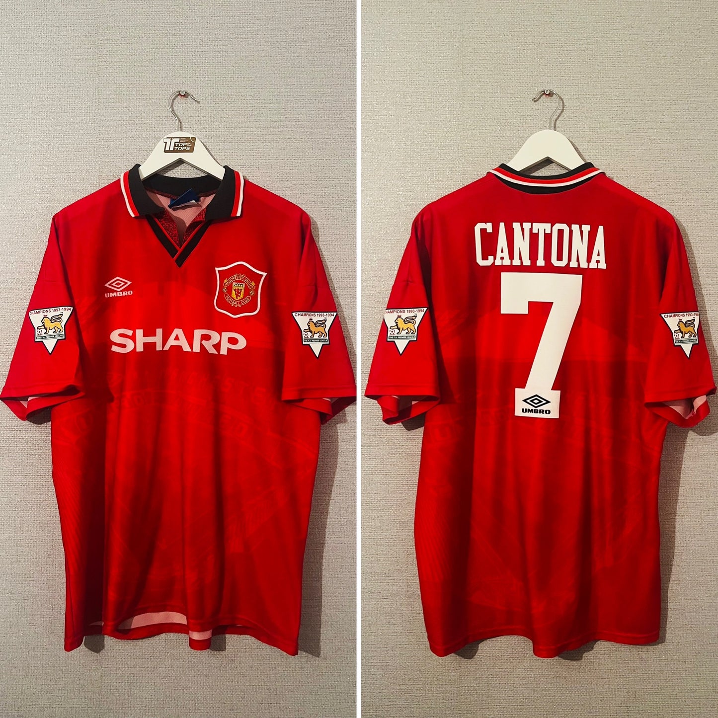 Manchester United home football shirt 1994/95 Cantona XL