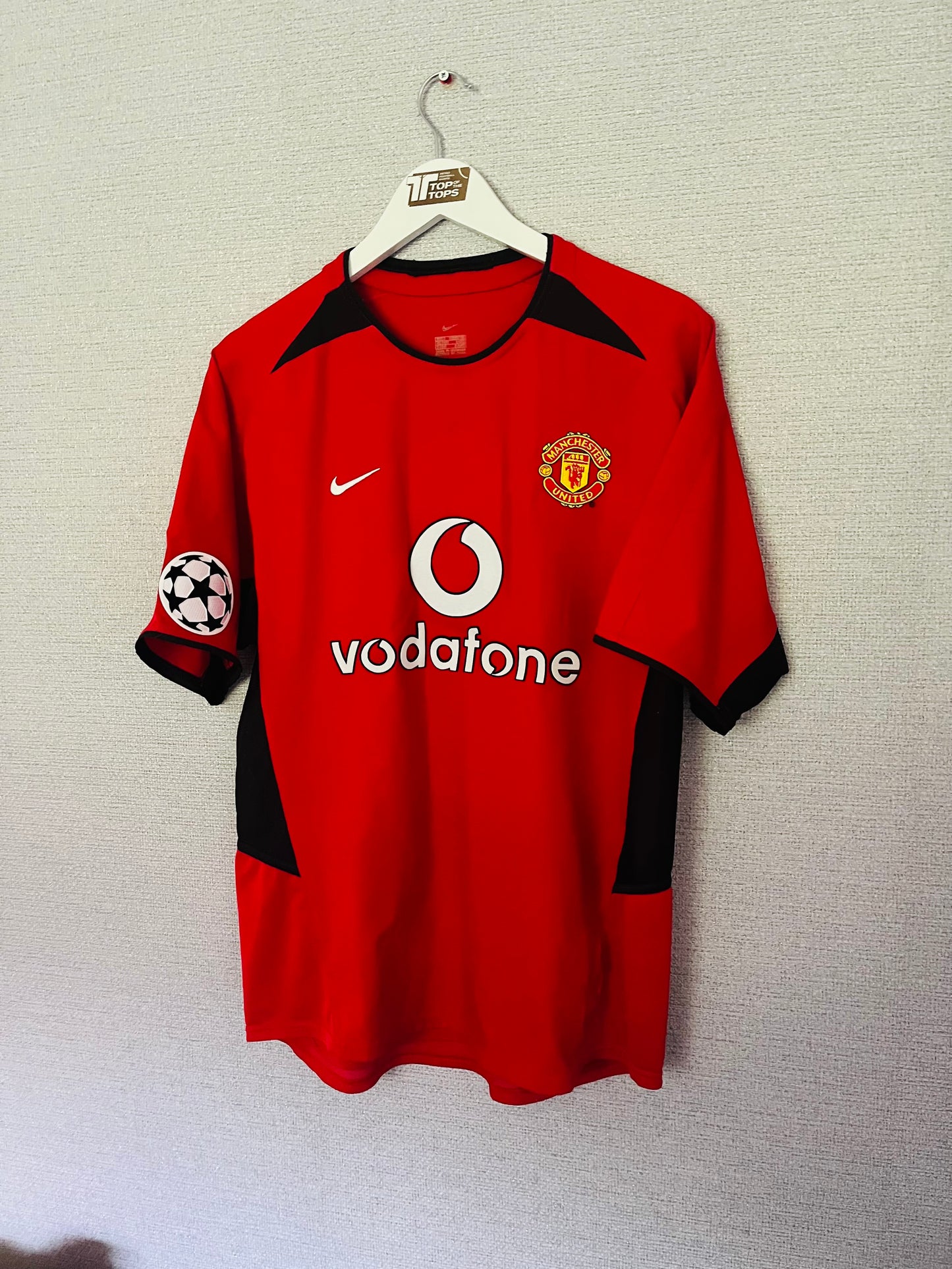 Manchester United home football shirt 2002/03 Beckham Small