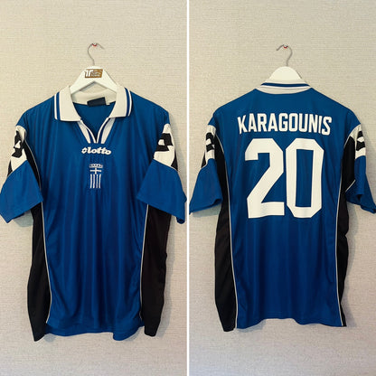 Greece home football shirt 2000/01 Karagounis Large
