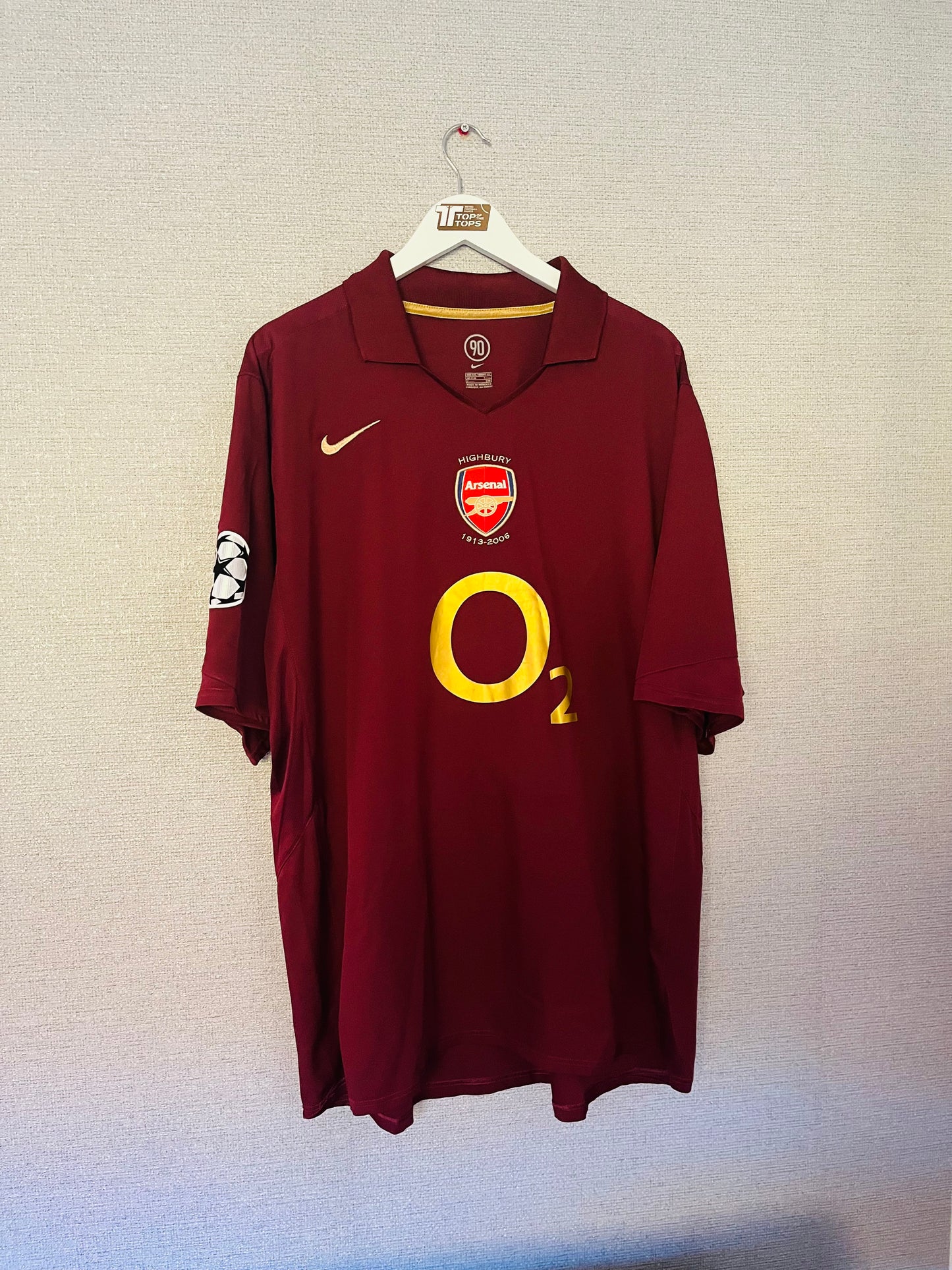 Arsenal home football shirt 2005/06 Bergkamp XXL