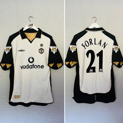 Manchester United away reversible football shirt 2001/02 Forlan Large