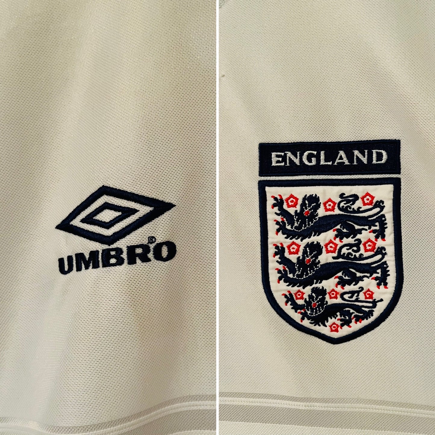 England home football shirt 1999/2000 Beckham XL