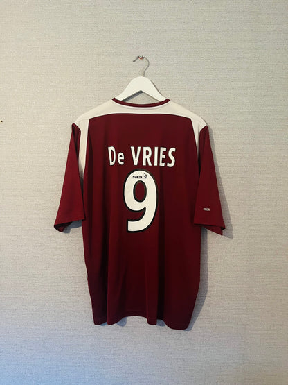 Heart of Midlothian Hearts home football shirt 2004/05 De Vries XXL