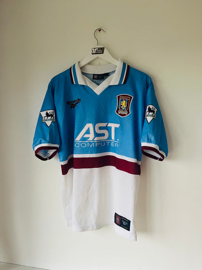 Aston Villa away football shirt 1997/98 Yorke Medium