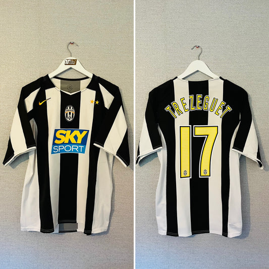 Juventus home football shirt 2004/05 Trezeguet Medium
