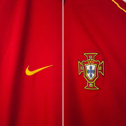 Portugal home football shirt 2002/04 Figo XL
