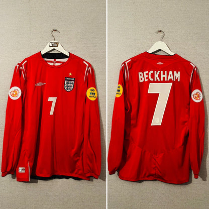 England away football shirt Euro 2004 Beckham Large