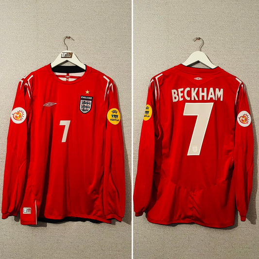 England away football shirt Euro 2004 Beckham Large