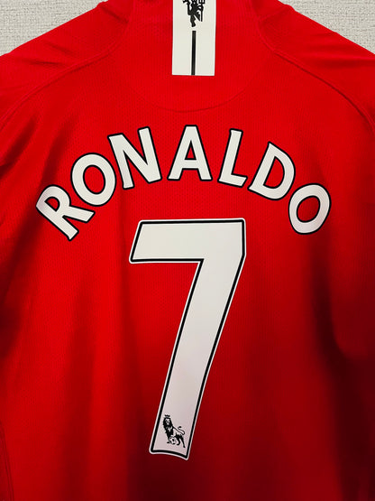 Manchester United home football shirt 2007/08 CR7 Large