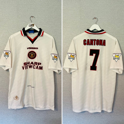 Manchester United away football shirt 1996/97 Cantona XL