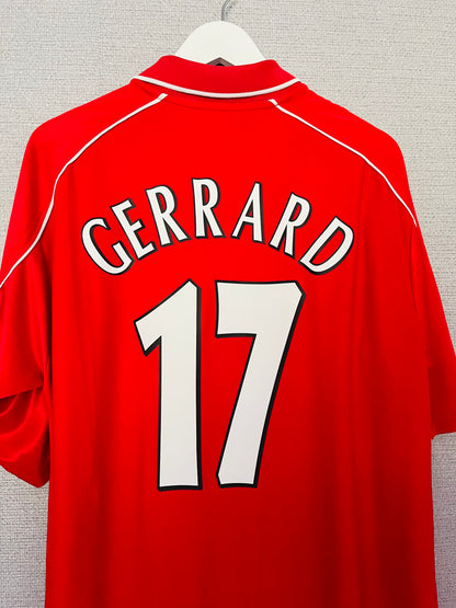 Liverpool home football shirt
2000/02 Gerrard Large