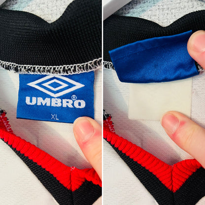 Manchester United away football shirt 1996/97 Cantona XL