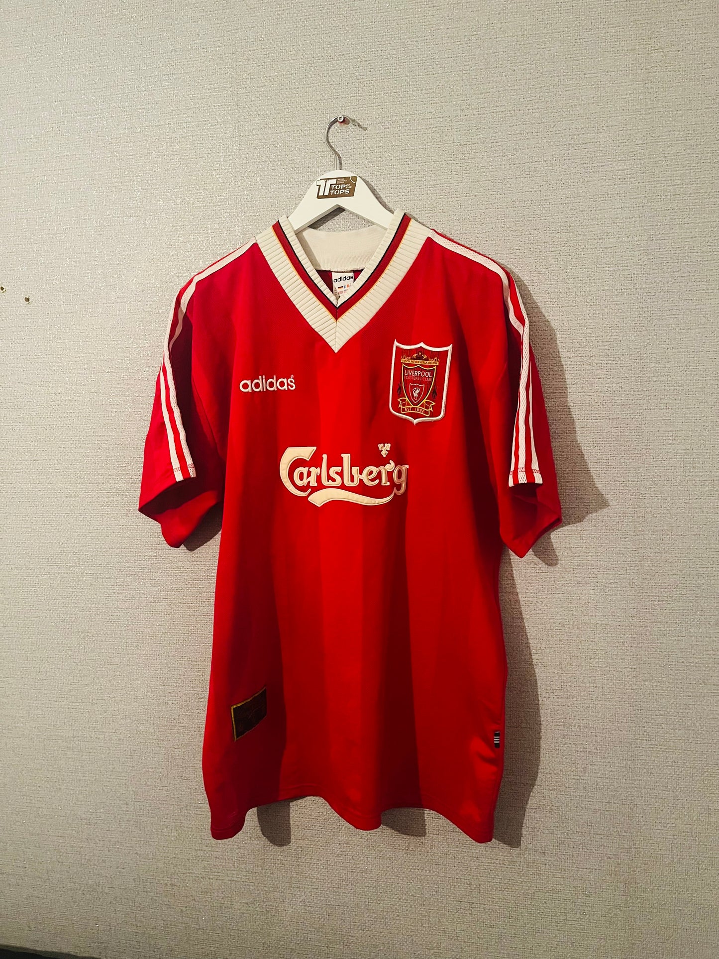 Liverpool home football shirt 1995/96 Fowler XXL