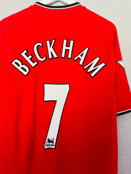 Manchester United home football shirt 2000/01 Beckham XL