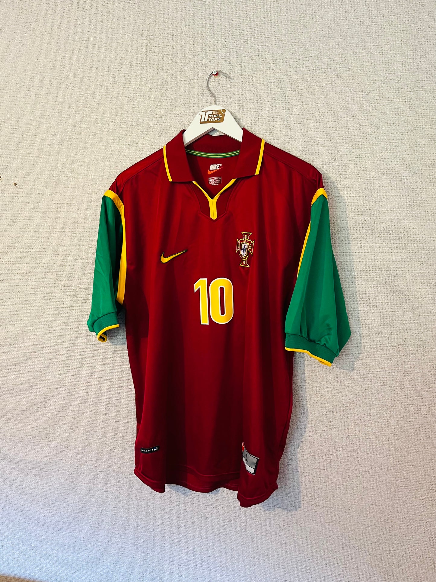 Portugal home football shirt 1998/99 Rui Costa Large