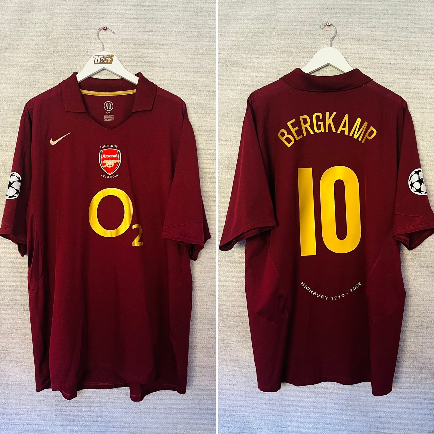 Arsenal home football shirt 2005/06 Bergkamp XXL