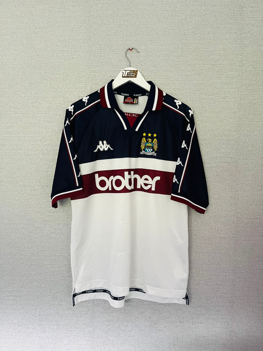 Manchester City away football shirt 1997/98 Large