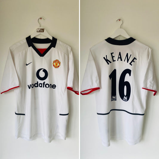 Manchester United away football shirt 2002/03 Keane Medium