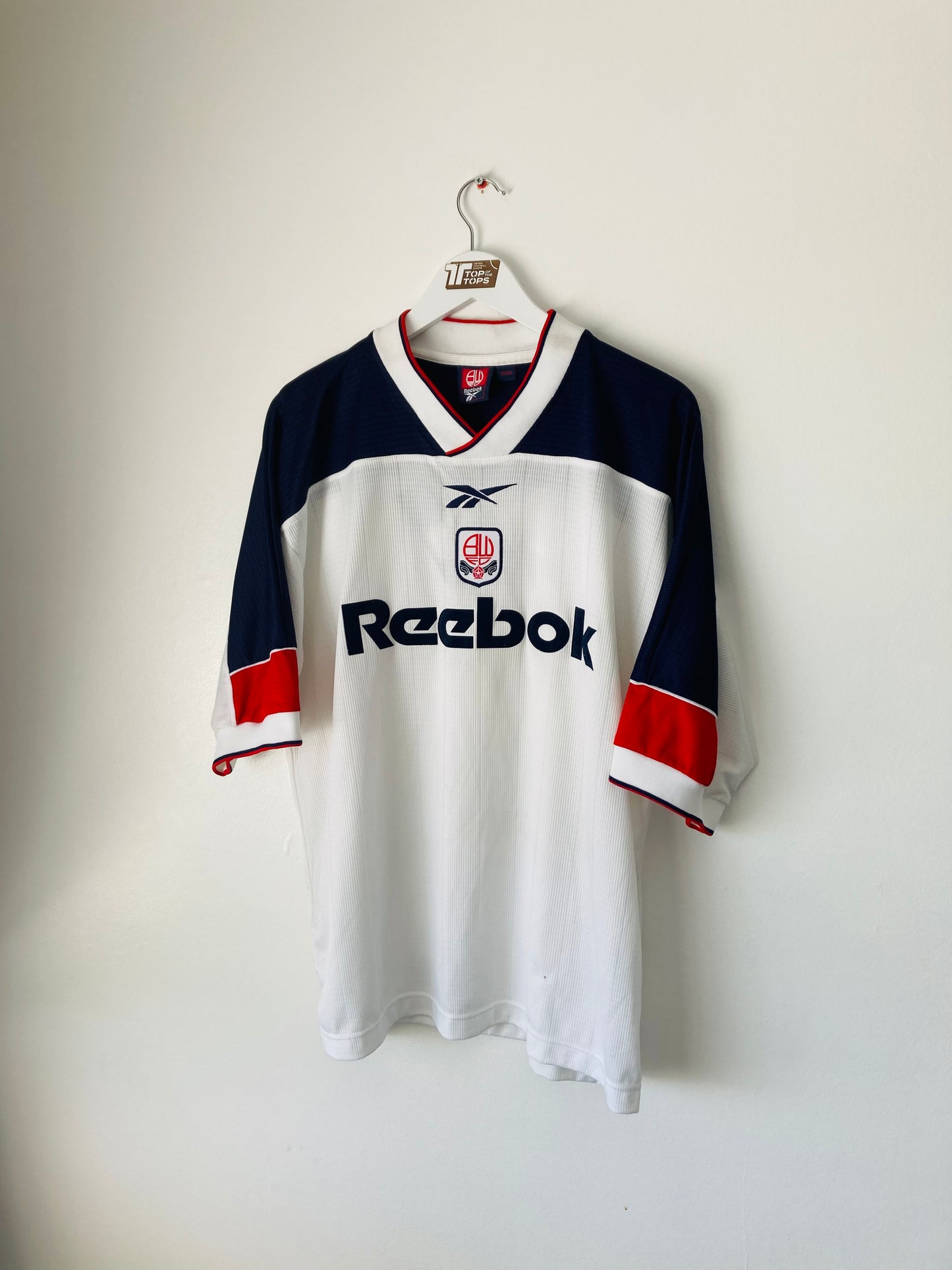 Bolton Wanderers home football shirt 1999/2001 Gudjohnsen BNWTs