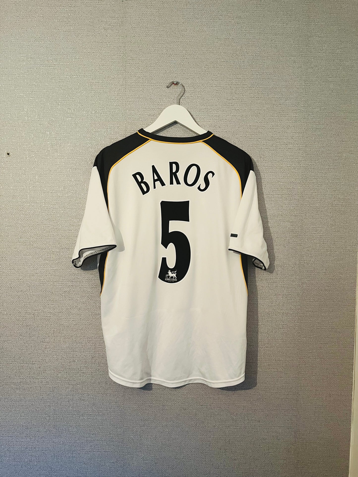 Liverpool away football shirt 2001/03 Baros Large