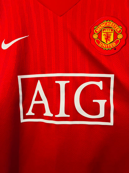 Manchester United home football shirt 2007/08 CR7 Medium