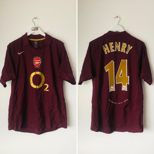 Arsenal 2005/2006 Red Home Football Shirt (L)