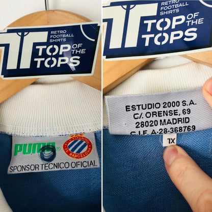 Espanyol 1995/1996 Blue & White Home Football Shirt (XL)