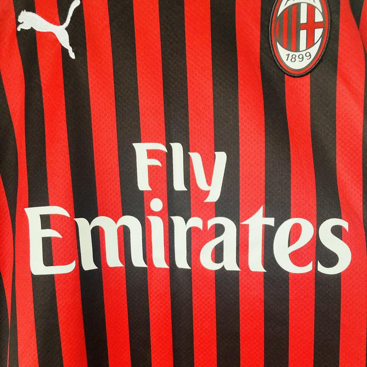 AC Milan 2019/2020 Red & Black Home Football Shirt (XXL)