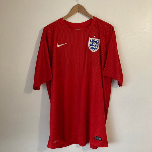 England 2014 Red Away Football Shirt (XXL)