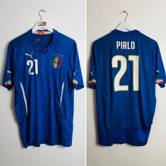 Italy 2014/2015 Blue Home Football Shirt (XL)