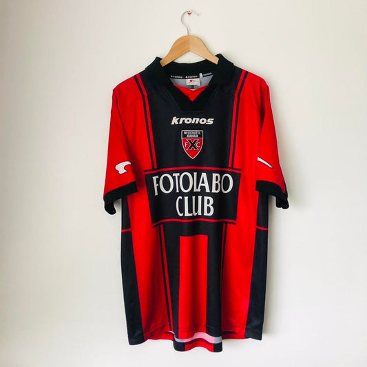 Neuchatel Xamax 2000/2001 Red & Black Home Football Shirt (L)