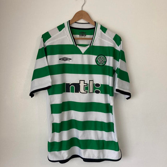 Celtic 2001/2003 Green & White Home Football Shirt (XL)