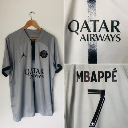 Paris Saint-Germain 2022/2023 Grey Away Football Shirt (XL)